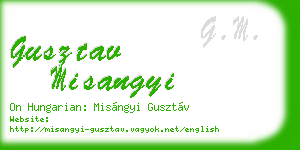 gusztav misangyi business card