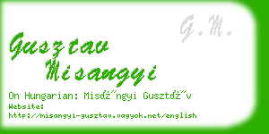 gusztav misangyi business card